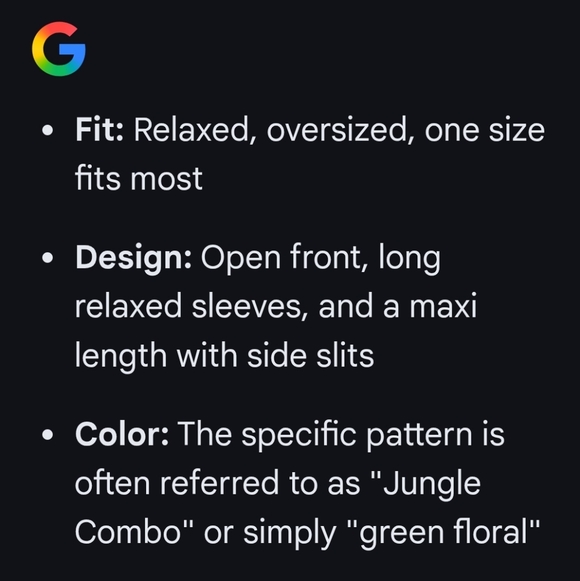 Free People Green Floral Maxi Kimono/Robe In Jungle Combo - Picture 12 of 15